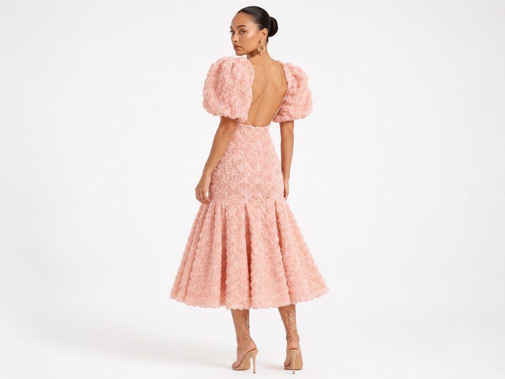 Simona Flora 3D Roses Dress