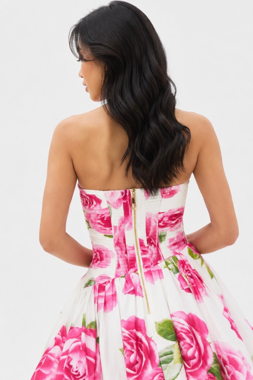 Olea Bubble Hem Mini Dress