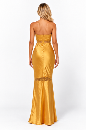 Melrose Strapless Dress – Orange