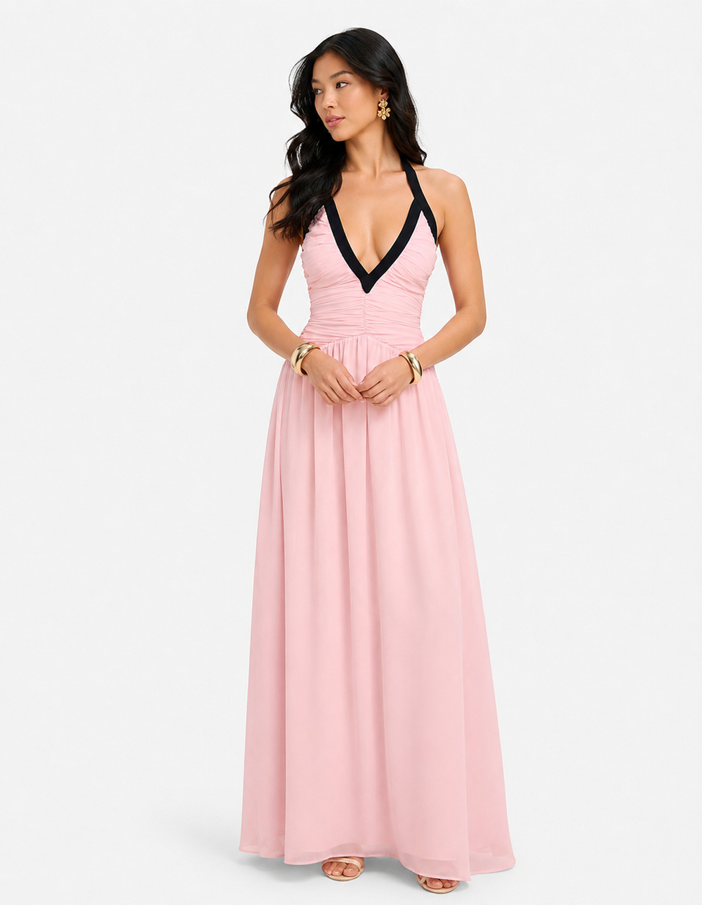 Carolina Halt Maxi Dress