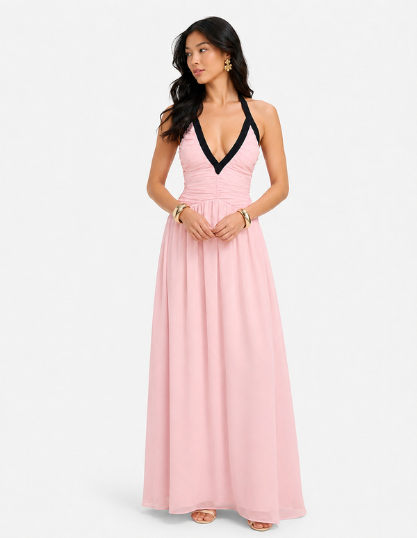 Carolina Halt Maxi Dress