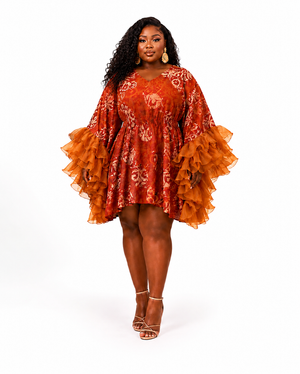 African Ruffle Dress