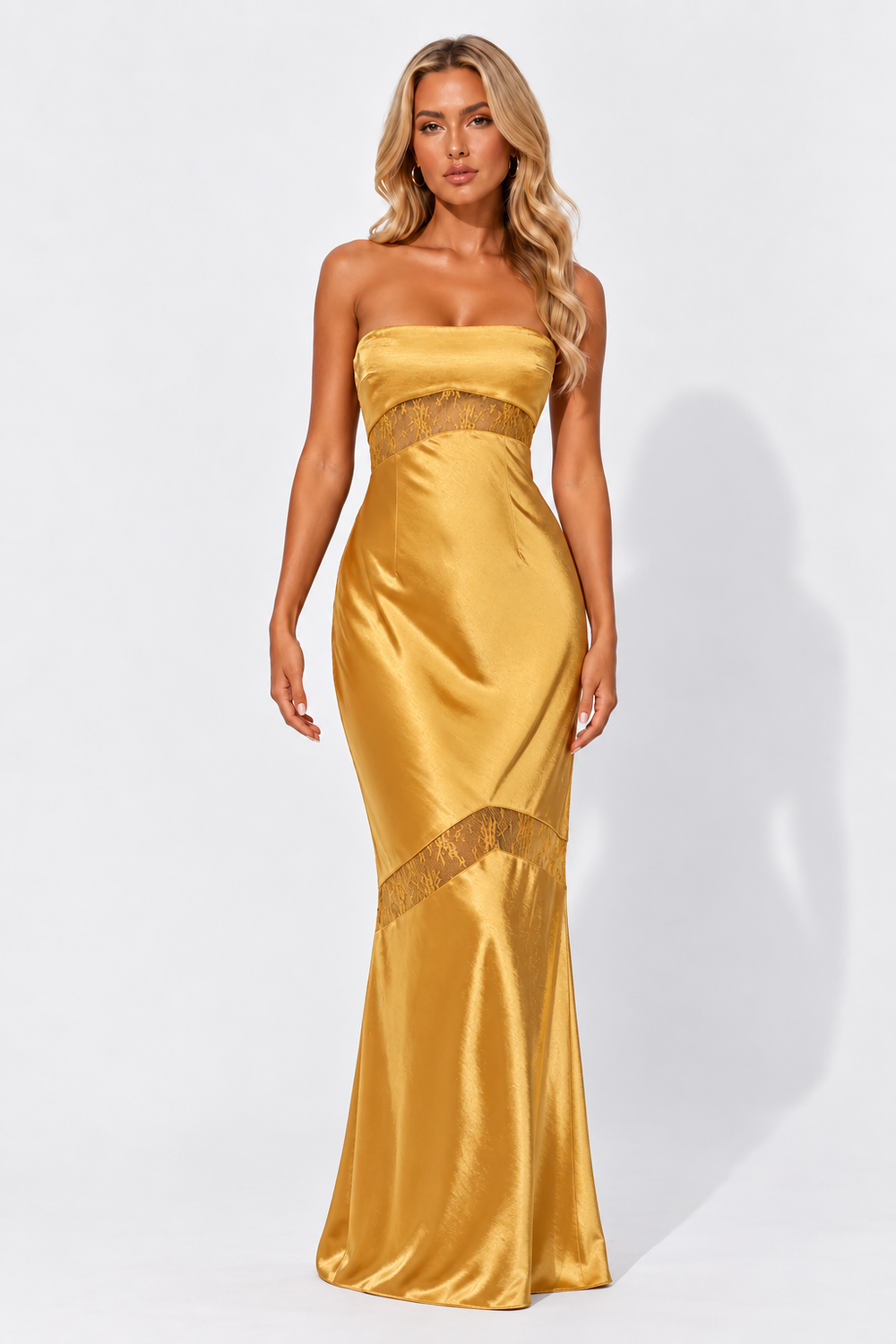 Melrose Strapless Dress – Orange
