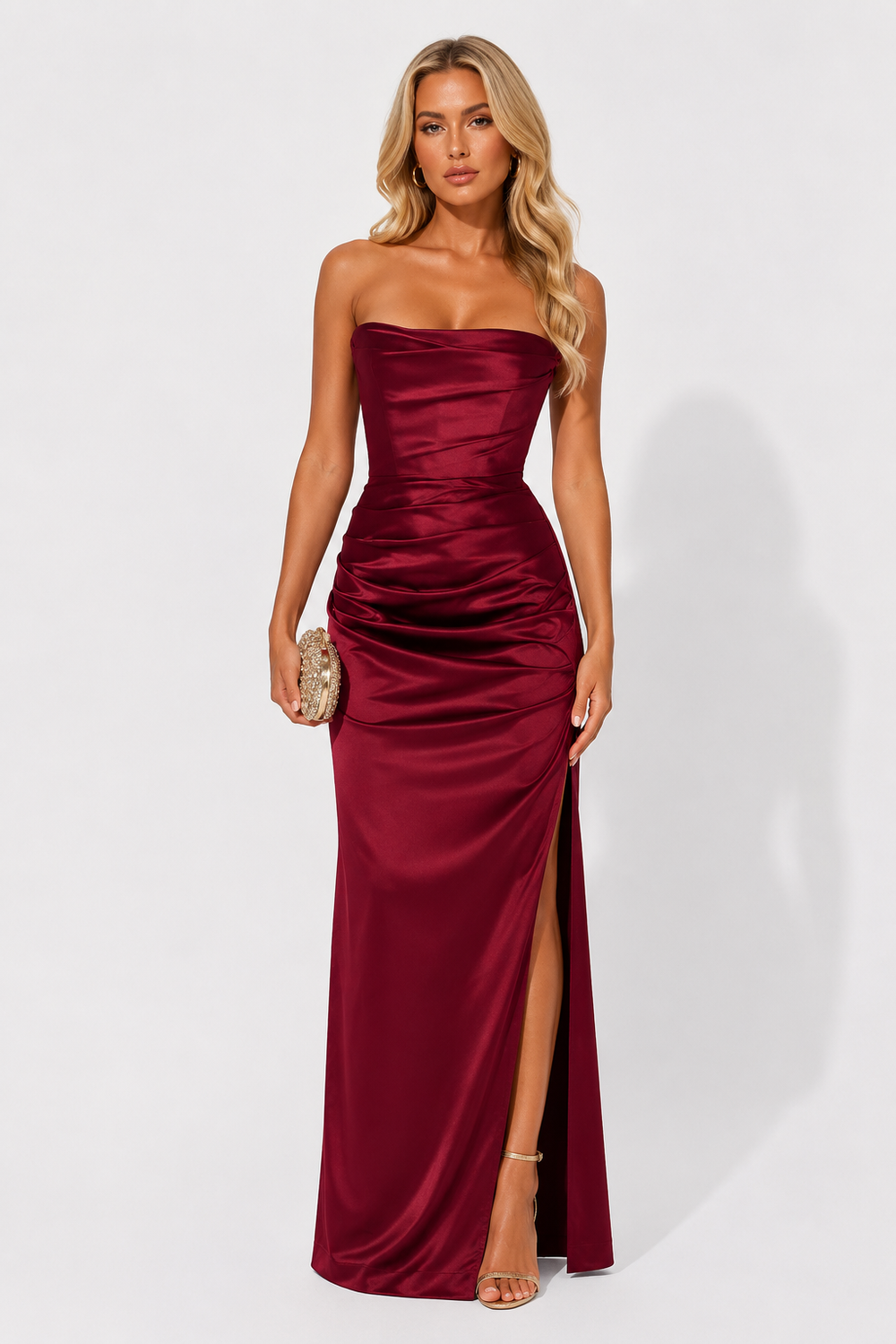 Satin Heart Maxi Dress