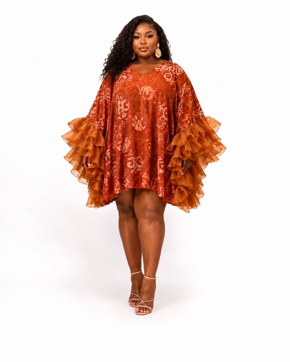 African Ruffle Dress