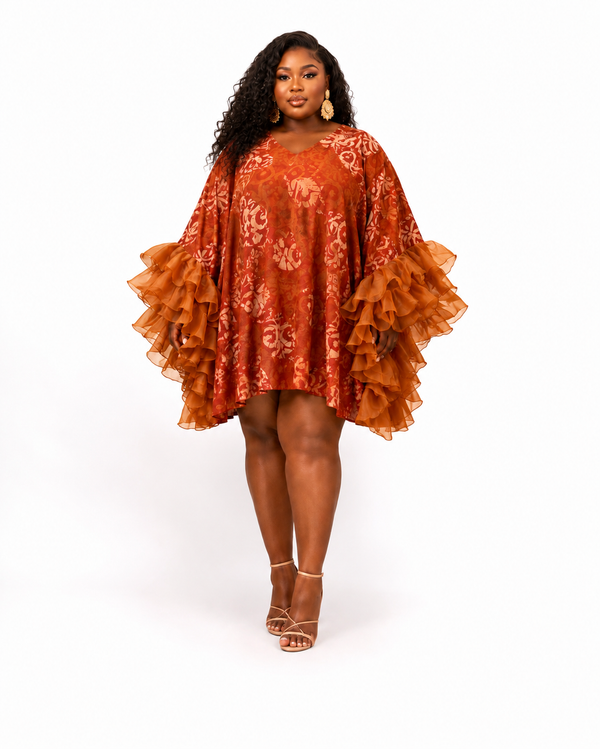 African Ruffle Dress