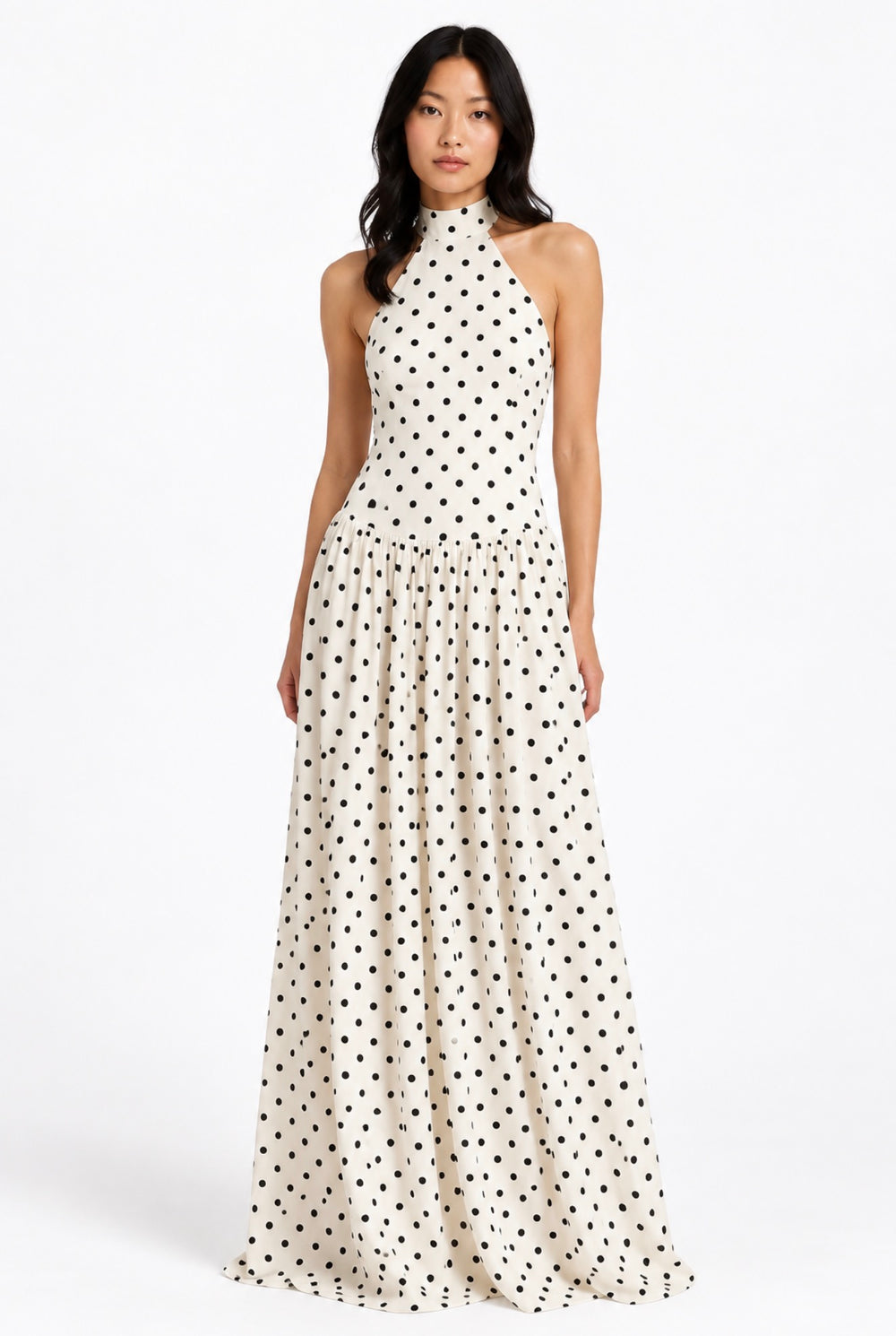The Amélie Polka Dot Maxi Dress by Ciar – front