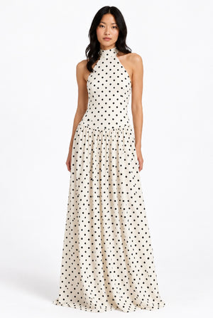 The Amélie Polka Dot Maxi Dress by Ciar – front