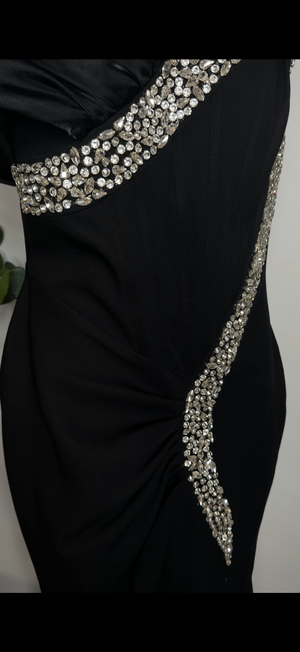 Moda Glam Asymmetrical Evening Gown